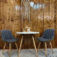 میزگردومربع پایه ایفلی//باصندلیهای متنوع کدF2