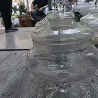 شیشه آجیل خوری وشکلات خوی واستوانه ای
