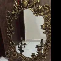 فروش خریدار لوستر آینه شمعدان آبکاری برنجی برنزی