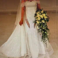 لباس عروس دکلته برند Zima سایز ۳۶ تا ۴۰