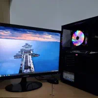 کیس مناسب بازی و رندر  به همراه مانیتور و موس