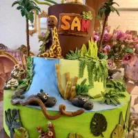 ماکت کیک تولد تم جنگل