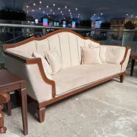 مبل ۷ نفره با نهارخوری ۸ نفره چوب گردو