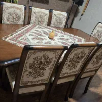 میز نهار خوری 8 نفره چوب راش|میز و صندلی غذاخوری|مشهد, نیروی هوایی|دیوار