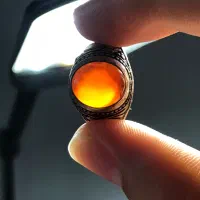 دوعدد انگشتر نقره عقیق ۹۲۵|جواهرات|قائم‌شهر, |دیوار