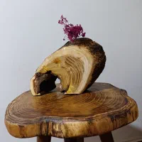 گلدان چوبی روستیک