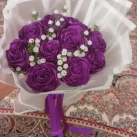 دسته گل روبانی