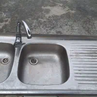 سینک ظرف شویی دو لگن  و شیر روشویی|مصالح و تجهیزات ساختمان|ارومیه, |دیوار