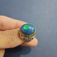 انگشتر اوپال آبی پرتلالو شاهکار و چشمگیر|جواهرات|تهران, نعمت‌آباد|دیوار