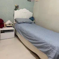 تخت و دراور (میز ارایشی) با ایینه|تخت و سرویس خواب|کرج, باغستان|دیوار