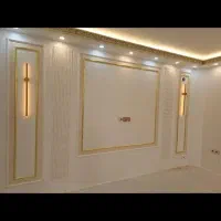 گچبری قاب بندی کناف دورباکس دکوراسیون نور مخفی