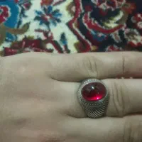 انگشتر نقره یاقوت شمش بسیار زیبا
