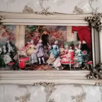 تابلو فرش ماشینی با قاب چوبی|تابلو فرش|اسلامشهر, شهرک قائمیه|دیوار