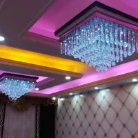 لوستر مربع کریستالی تخت جمشید|لوستر و چراغ آویز|اهواز, حصیرآباد|دیوار