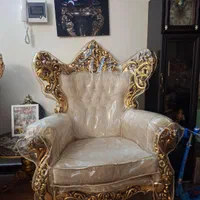 مبل سلطنتی استیل چوب گردو ورق طلا...قابل مذاکره|مبلمان خانگی و میز عسلی|ری, صفاییه (چشمه علی)|دیوار