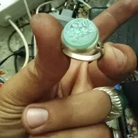 انگشتر نقره خطی.اوپال.عقیق