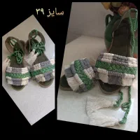 صندل مکرومه|کیف، کفش، کمربند|قم, شاه سید علی|دیوار