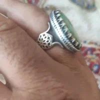 انگشتر سنگ فیروزه ورکاب نقره