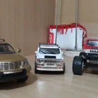 ماکت هامر ۶ چرخ و هامر آفرود و لندکروزر طلایی ۱/۲۴