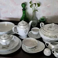 سرویس ۱۲ نفره چینی استخوانی مقصود|ظروف سرو و پذیرایی|الشتر, |دیوار