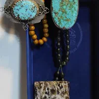 حراج۲سنگ فیروزه نیشابور۶سانت قابنقره.۱شجر.۲جاجواهر|کلکسیون اشیاء عتیقه|نکا, |دیوار