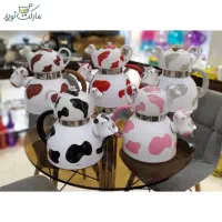 کتری و قوری سوتی طرح گاو.کتری قوری گاوی