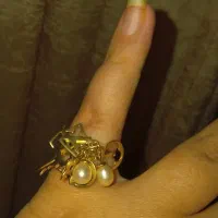 انگشترطلابادومرواریداصل