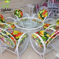 صندلی فلزی طرح گلبرگ|میز و صندلی غذاخوری|یزد, |دیوار