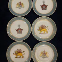 ۶عددبشقاب حاشیه فیروزه کایزرآلمان