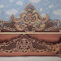 سرویس خواب و کنسول چوب با تشک به همراه آینه دراور