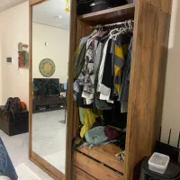 کمد دو در کشویی دست دو mdf ملامینه