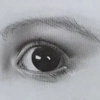 طراحی چشم سیاه قلم