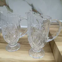 دو عدد پارچ پایه دار کریستال