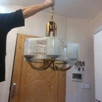 لوستر۶شاخه برنزسالم|لوستر و چراغ آویز|اسلام‌شهر, شهرک قائمیه|دیوار