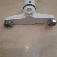 شیر توالت سفید کروم آذین