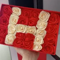 باکس گل رز روبانی برای هدیه وخواستگاری|گل مصنوعی|سراوان, |دیوار