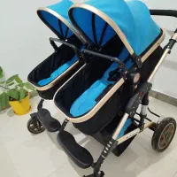کالسکه دوقلو mothercare در حد نو
