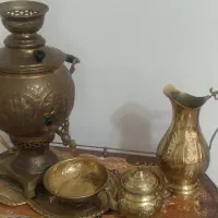 سرویس سماورذغالی پنج تکه