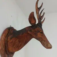 مجسمه چوبی گوزن تمام چوب وارداتی از اندونزی