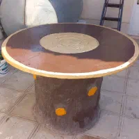 میز بتونی طرح چوب