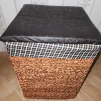 سبد لباس حصیری