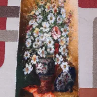 تابلو فرش گل و گلدان|تابلو فرش|کرمانشاه, |دیوار