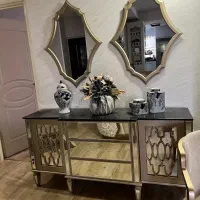 آینه کنسول حصیری بامبو|بوفه، ویترین، کنسول|اردبیل, |دیوار