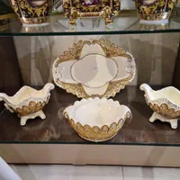 آجیل خوری دکوری آبکاری طلا نگین کاری اماراتی|صنایع دستی و سایر لوازم تزئینی|مشهد, کوشش|دیوار