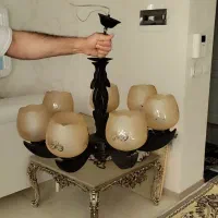 لوستر چوبی 7شاخه