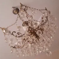 لوستر برنز ۶ شعله به همراه دو عدد دیوار کوب