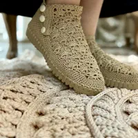 بافت و فروش بوتهای شیک قلاب بافی|کیف، کفش، کمربند|قائم‌شهر, |دیوار