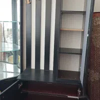 جاکفشی بزرگ با طراحی چند منظوره و درب آینه دار|جاکفشی، کمد، دراور|بازرگان, |دیوار