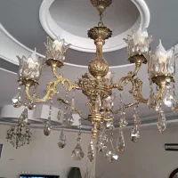 لوستر برنز سه شاخه جفت
