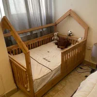 تخت نوزاد مونته سوری روستیک (چوب روسی )با خوشخواب|تخت و صندلی بچه|تهران, زرگنده|دیوار